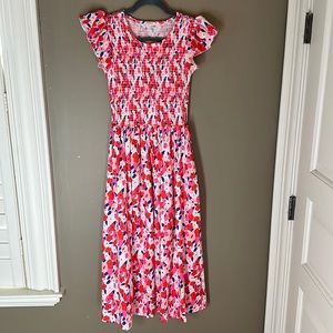 Sunday Up midi dress with flutter sleeves.